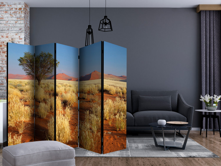 Room Divider Screen Desert Landscape II (5-piece) - tree amidst wild steppes 133124 additionalImage 4