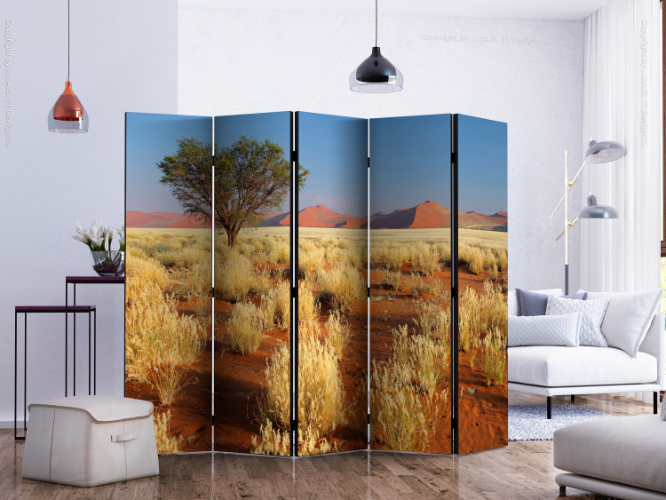 Room Divider Screen Desert Landscape II (5-piece) - tree amidst wild steppes 133124 additionalImage 2