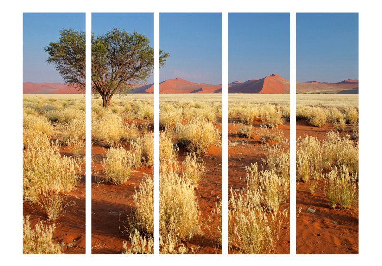 Room Divider Screen Desert Landscape II (5-piece) - tree amidst wild steppes 133124 additionalImage 3