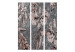 Room Separator Cork Gray (3-piece) - dark composition with wood texture 133224 additionalThumb 3