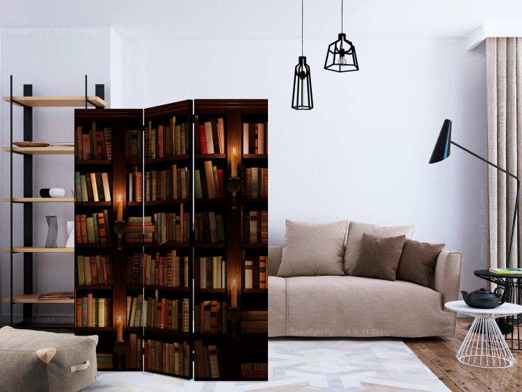 Room Separator Bookshelves (3-piece) - composition with a wooden bookshelf 133424 additionalImage 4