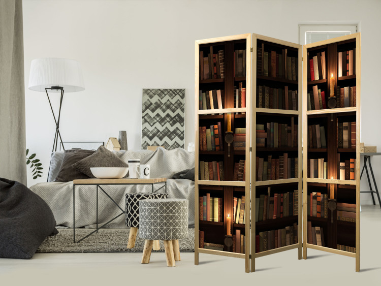 Room Separator Bookshelves (3-piece) - composition with a wooden bookshelf 133424 additionalImage 8