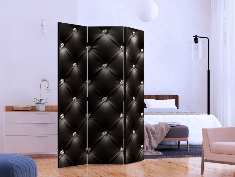 Room Divider Empire of Style (3-piece) - composition in black background and crystals 133524 additionalImage 2