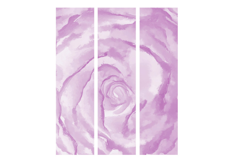 Folding Screen Rose (Pink) - watercolor composition of a romantic purple plant 133924 additionalImage 3