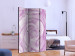 Folding Screen Rose (Pink) - watercolor composition of a romantic purple plant 133924 additionalThumb 2