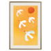 Wall Poster Stork Games - four white flying animals against a yellow sky 135724 additionalThumb 2