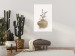 Canvas Art Print Brown Vase with Green Twig - Still Life in Scandi Boho Style 136524 additionalThumb 3