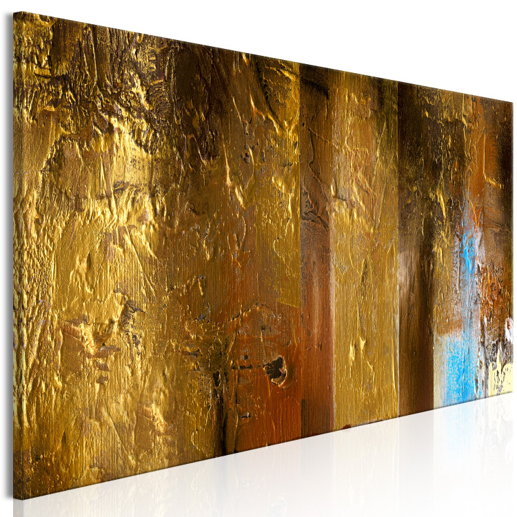 Canvas Golden Structures (1-piece) narrow - elegant modern abstraction 138524 additionalImage 2