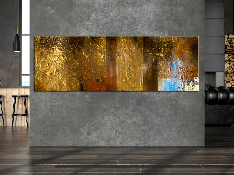 Canvas Golden Structures (1-piece) narrow - elegant modern abstraction 138524 additionalImage 3