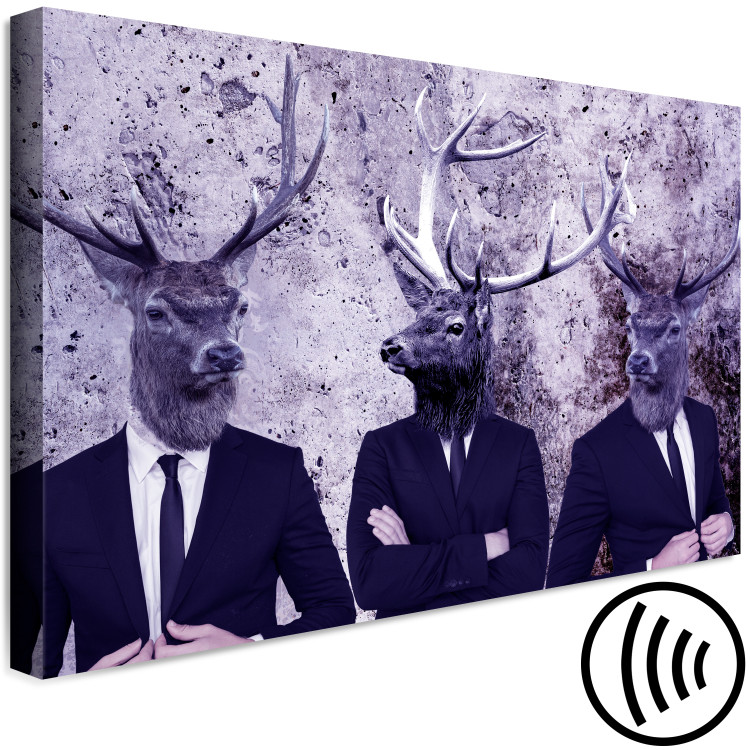 Canvas Gentlemen of the Forest (1-piece) Wide - abstraction with three deer 142324 additionalImage 6