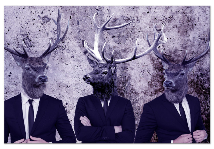 Canvas Gentlemen of the Forest (1-piece) Wide - abstraction with three deer 142324