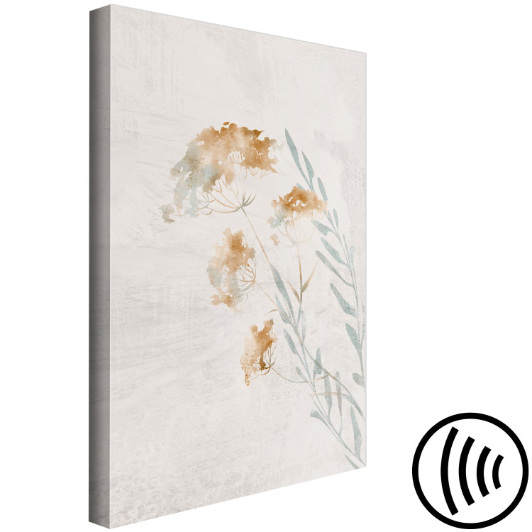 Canvas Art Print Spring Branches (1-piece) Vertical - plant landscape on a beige background 142824 additionalImage 6