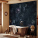 Wall Mural Dark roses - flowers on an artistic background in shades of blue 143524 additionalThumb 8