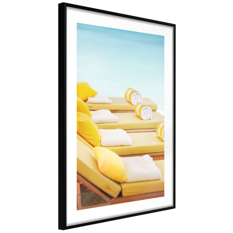 Poster Summer at the Seaside - Yellow Sun Loungers on the Beach Lit by the Holiday Sun 144124 additionalImage 7