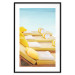 Poster Summer at the Seaside - Yellow Sun Loungers on the Beach Lit by the Holiday Sun 144124 additionalThumb 24