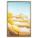 Poster Summer at the Seaside - Yellow Sun Loungers on the Beach Lit by the Holiday Sun 144124 additionalThumb 22