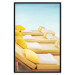 Poster Summer at the Seaside - Yellow Sun Loungers on the Beach Lit by the Holiday Sun 144124 additionalThumb 21
