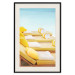 Poster Summer at the Seaside - Yellow Sun Loungers on the Beach Lit by the Holiday Sun 144124 additionalThumb 26