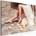 Canvas Art Print Lemons in the Sun (1-piece) - woman's legs and fruits lying on the street 145224 additionalThumb 2