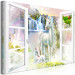 Canvas Print Unicorns Outside the Window - Fancy Colorful World of Imagination 145524 additionalThumb 2