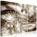 Canvas Sepia Lilies - Delicate Flowers in a Crystal Garden 146024 additionalThumb 2