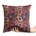 Decorative Velor Pillow Intriguing teardrops - composition in shades of red and blue 147324 additionalThumb 2