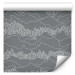 Modern Wallpaper Forest in the Mountains - Sketch of White Mountains and Christmas Trees on a Dark Gray Background 149924 additionalThumb 1