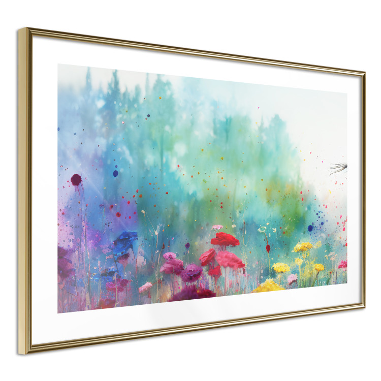 Wall Poster Multicolored Flowers - A Painting Composition With a Forest Generated by AI 151124 additionalImage 6