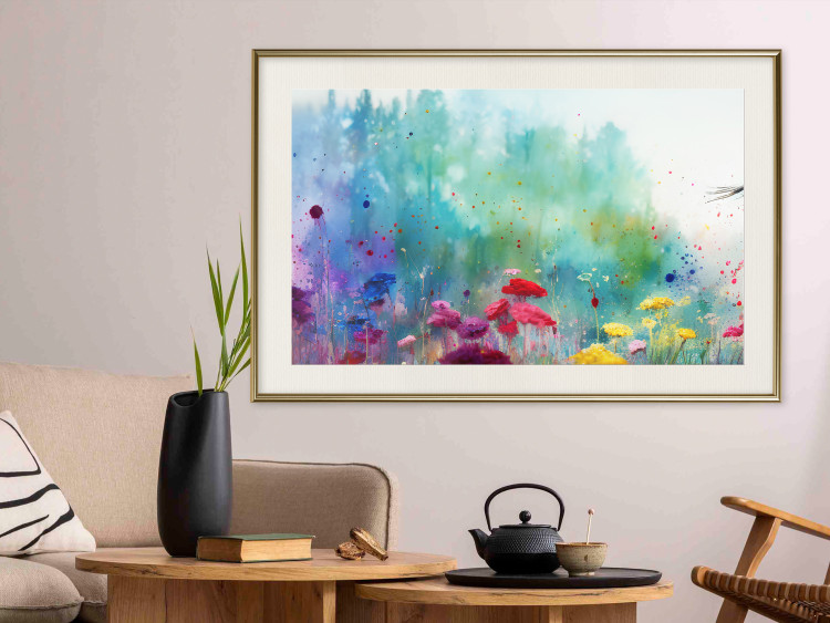 Wall Poster Multicolored Flowers - A Painting Composition With a Forest Generated by AI 151124 additionalImage 16