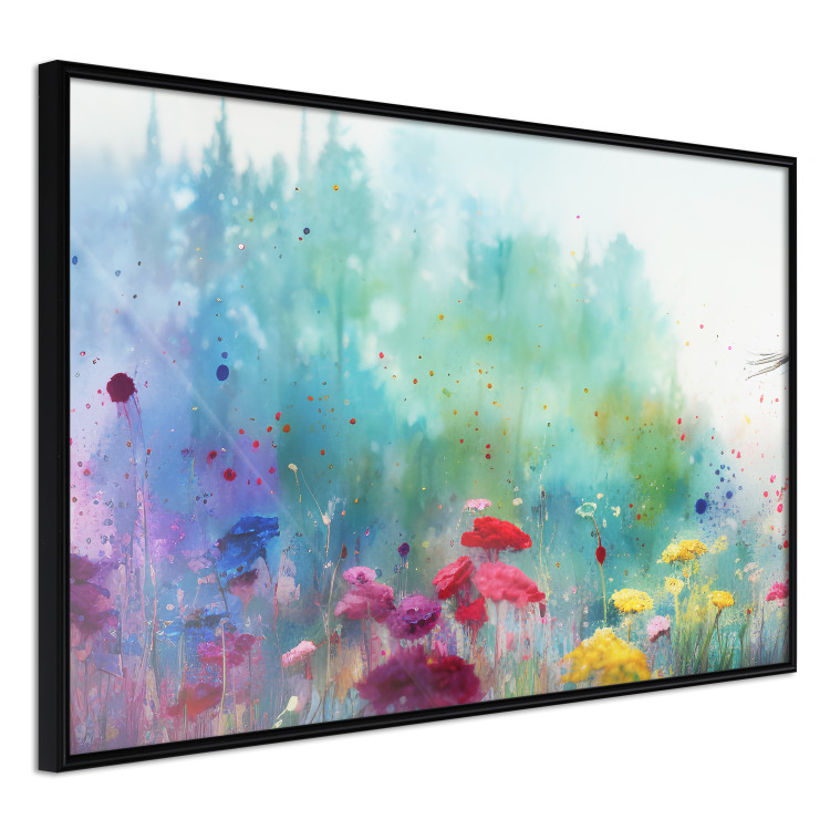 Wall Poster Multicolored Flowers - A Painting Composition With a Forest Generated by AI 151124 additionalImage 14