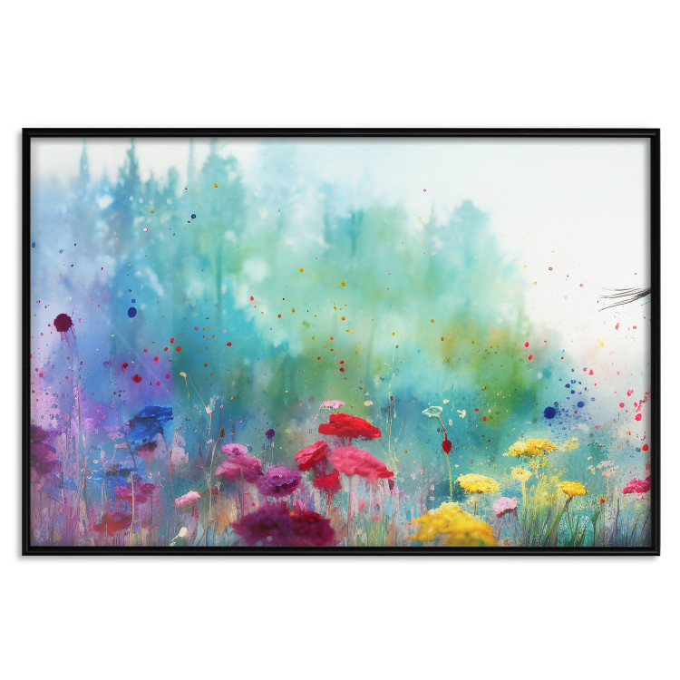 Wall Poster Multicolored Flowers - A Painting Composition With a Forest Generated by AI 151124 additionalImage 18