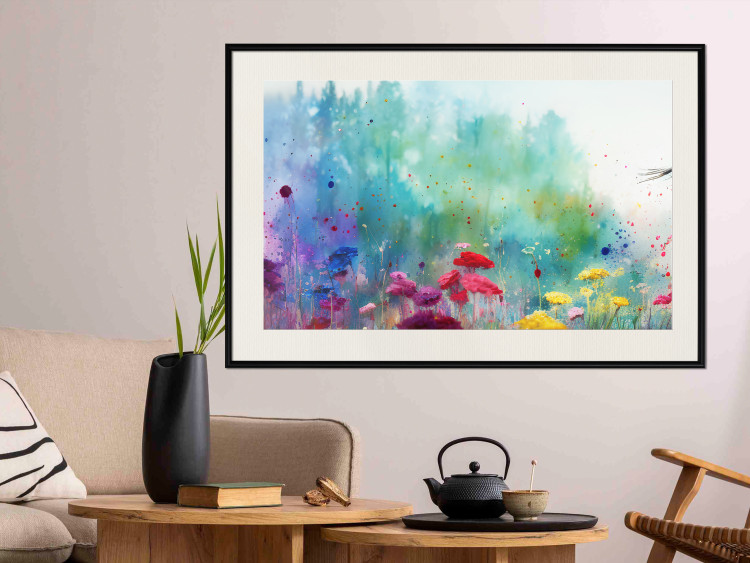 Wall Poster Multicolored Flowers - A Painting Composition With a Forest Generated by AI 151124 additionalImage 20