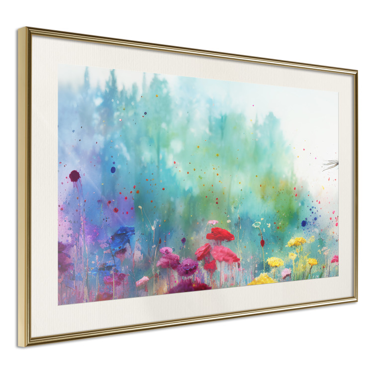 Wall Poster Multicolored Flowers - A Painting Composition With a Forest Generated by AI 151124 additionalImage 7
