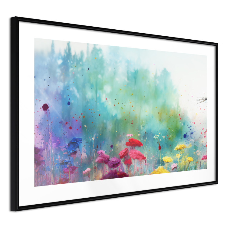 Wall Poster Multicolored Flowers - A Painting Composition With a Forest Generated by AI 151124 additionalImage 8