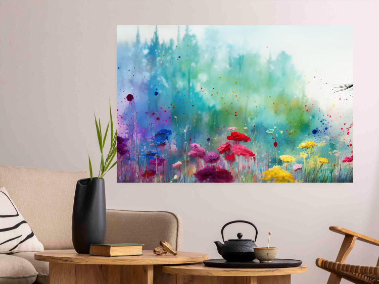 Wall Poster Multicolored Flowers - A Painting Composition With a Forest Generated by AI 151124 additionalImage 15