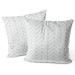 Decorative Velor Pillow Gray Design - A Minimalist Linear Composition on a Light Background 151324 additionalThumb 4