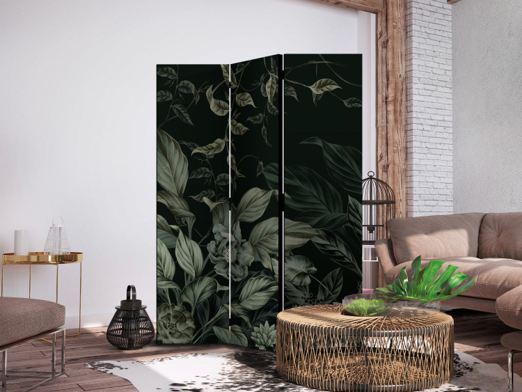 Room Separator Atmospheric Theme - Plants and Flowers in Dark Colors [Room Dividers] 152024 additionalImage 2