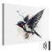 Canvas Watercolor Bird - Hummingbird in Blue Shade on White Background 159524 additionalThumb 8