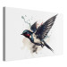 Canvas Watercolor Bird - Hummingbird in Blue Shade on White Background 159524 additionalThumb 2