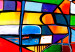 Canvas Print Colour Combination (1-piece) - Colourful abstraction with a stained glass effect 48424 additionalThumb 3