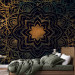 Photo Wallpaper Symmetrical pattern - black and gold flower motif in oriental style 90424 additionalThumb 2