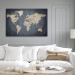 Canvas Art Print World Map: Shades of Grey 91924 additionalThumb 3
