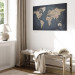 Canvas Art Print World Map: Shades of Grey 91924 additionalThumb 4