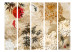 Folding Screen Fish Dance II - beige texture with oriental motif of fish and flowers 98224 additionalThumb 3
