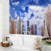 Wall Mural Dubai - white clouds against architecture with modern skyscrapers 99124 additionalThumb 8