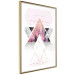 Poster Gateway to Paradise - geometric abstraction in triangles with a touch of pink 114434 additionalThumb 8