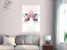 Poster Gateway to Paradise - geometric abstraction in triangles with a touch of pink 114434 additionalThumb 23