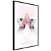 Poster Gateway to Paradise - geometric abstraction in triangles with a touch of pink 114434 additionalThumb 13