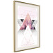 Poster Gateway to Paradise - geometric abstraction in triangles with a touch of pink 114434 additionalThumb 2
