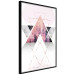 Poster Gateway to Paradise - geometric abstraction in triangles with a touch of pink 114434 additionalThumb 12